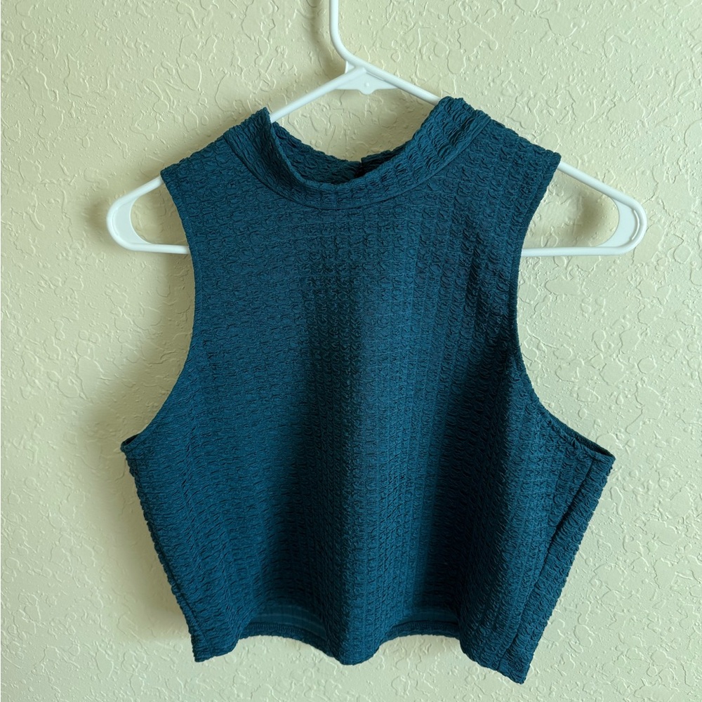 Wild Fable Teal Textured Tank Top